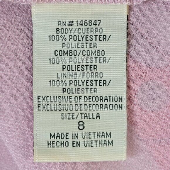 Maya Brooke Dress Jacket Size 8 Sequins Tea Rose Pink Lightweight Sheer Open - Picture 7 of 12